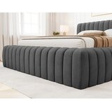 ELTAP temno siva oblazinjena zakonska postelja s prostorom za shranjevanje z letvenim dnom 180x200 cm carilla – | Shoptok.si