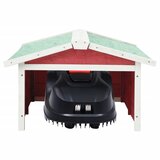  Garaža za robotsku kosilicu 72x87x50 cm crveno-bijela jelovina | Eponuda.ba