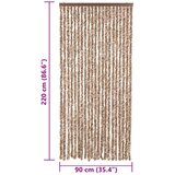  Zastor protiv muha bež-tamnosmeđi 90 x 220 cm od šenila | shoptok.hr