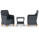 Maison Chic Seti vrtnega pohištva - Vrtna garnitura z blazinami 3-delna poli ratan temno siva, (21797575) | Shoptok.si