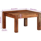  Stol za kavu 60x60x35 cm puno drvo bagrem | shoptok.hr