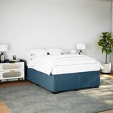  Okvir za krevet plavi 160x200 cm baršunasti | shoptok.hr