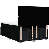 vidaXL Krevet s oprugama i madracem crni 160x200 cm od tkanine | shoptok.hr