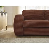 Bobochic Paris Oranžna sedežna garnitura za spanje/raztegljiva iz rebrastega žameta 220 cm Hugo – | Shoptok.si