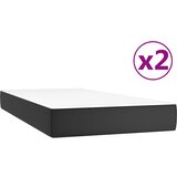  s oprugama i madracem crni 200x200 cm od umjetne kože | shoptok.hr