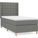  Krevet s oprugama i madracem tamnosivi 90 x 190 cm od tkanine | shoptok.hr