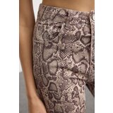 Trendyol Multicolored Animal Print Brown Snake Pattern High Waist Wide Leg Jeans | Eponuda.ba