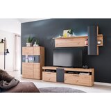 Livetastic DNEVNI REGAL, antracit, prozorno, barve hrasta | Shoptok.si