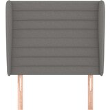  Uzglavlje s ušima tamnosivo 83 x 23 x 118/128 cm od tkanine | shoptok.hr