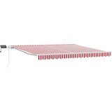  Skrovita tenda Crvena i bijela 400 × 300 cm Tkanina i čelik | Eponuda.ba