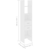 Ormarić Knjižna omara bela 40x35x180 cm iverna plošča, (20705831) | Shoptok.si