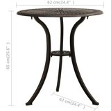  Bistro garnitura 3-delna liti aluminij bronasta, (20598097) | Shoptok.si