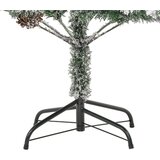 vidaXL Novoletna jelka s snegom, LED lučkami in storži 225 cm PVC PE | Shoptok.si