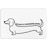 Artsy Doormats bela kopalniška podloga 39x60 cm dachshund - artsy doormats Cene