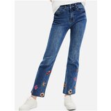 Desigual Blue Women Flared Fit Jeans Pants Nicole - Women Cene
