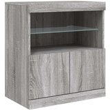  Komoda z LED lučkami siva sonoma 283x37x67 cm | Shoptok.si