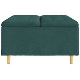  Shranjevalna tabureta Temno zelena 80 x 80 x 45 cm blago, (5000208385) | Shoptok.si