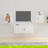 vidaXL Stenska TV omarica 2 kosa visok sijaj bela 40x34,5x40 cm Cene