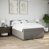  Krevet s oprugama i madracem smeđesivi 140x200 cm tkanina | shoptok.hr