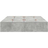  Postelja z Dodatnim Prostorom za Shranjevanje Betonsko siva Beton, (22051144) | Shoptok.si