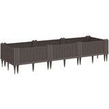  Vrtna sadilica s klinovima smeđa 125 x 40 x 28 5 cm PP | shoptok.hr