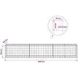  Gabion s žicom debljine 3,5 mm i mrežom 10x10 cm 300x50x50 cm | shoptok.hr