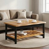  Kava Stol EKAI Crna 100 x 60 x 45,5 cm Masivna borovina | shoptok.hr