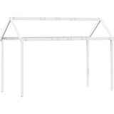  Visoki krevet s krovom bijeli 90 x 200 cm od masivne borovine | shoptok.hr