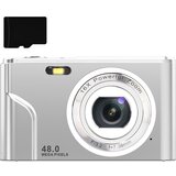 INF digitalni fotoaparat z 48 mp, hd 1080p, 16x zoom, pomnilniška kartica 32 gb silver, (21266044) Cene
