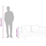  Vrtna klupa s jastucima 140 cm od masivnog bagremovog drva siva | shoptok.hr