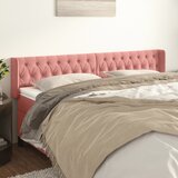  Uzglavlje s ušima ružičasto 183x16x78/88 cm baršunasto | shoptok.hr