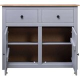 vidaXL Komoda od masivne borovine siva 93x40x80 cm asortiman Panama | shoptok.hr