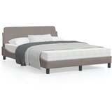 vidaXL Posteljni okvir z vzglavjem taupe 140x200 cm blago Cene