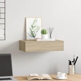  Zidna polica s ladicom boja hrasta 40 x 23,5 x 10 cm MDF | shoptok.hr