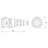  utičnica viseća uko-uto bemis IP67 16A 2P+E 220V BC1-1403-7312 | Eponuda.com