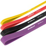 Rebel ACTIVE Set lateks traka za vežbanje Power Band PLs-2, otpor 4-45 kg, 4 traka u setu, model RBA-3000-S4 Slike