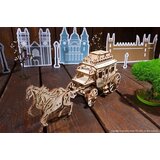  3d drvena mehanička puzzle - Poštanska kočija | ePonuda.com