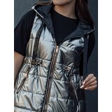 DStreet Women's quilted vest PIXIECODE dark gray Cene