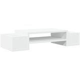  Stalak za monitor s pohranom bijeli 70 x 27 x 15 cm drveni | shoptok.hr