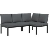  2-dijelni set vrtnih sofa s jastucima crni aluminijski | shoptok.hr