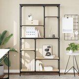vidaXL Knjižna polica sonoma hrast 99x35,5x176 cm inž. les in jeklo | Shoptok.si