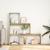 Pregrada regal za knjige 3 razina hrast 123x29x123 cm drveni | Eponuda.com