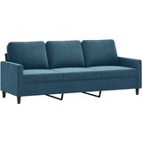  3-dijelni set sofa s jastucima plavi baršunasti | shoptok.hr