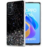 Cadorabo Oppo A36/A76/A96 4G/K10 4G/Realme 9i in črna z bleščicami - Zaščitni ovitek iz prožnega silikona TPU s svetlečimi bleščicami, (20860415) | Shoptok.si