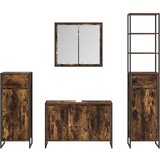  Set namještaja za kupaonicu Dimljeni hrast Konstruirano drvo | shoptok.hr