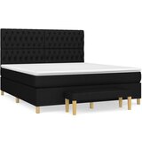 Maison Chic Box spring postelja - Vzmetna postelja z vzmetnico črna 180x200 cm blago SL20787, (21881071) | Shoptok.si