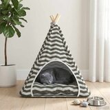  Kućica za ljubimce s jastukom Bijela i siva 60 x 60 x 70 cm | shoptok.hr