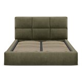 Windsor & Co Sofas Zelena oblazinjena zakonska postelja s prostorom za shranjevanje z letvenim dnom 200x200 cm Libera – | Shoptok.si