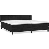  Krevet s oprugama i madracem crni 200x200 cm baršunasti | shoptok.hr