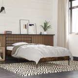 Maison Chic Posteljni okvir - Enojna postelja - Postelja za odrasle dimljeni hrast 100x200 cm inž. les in kovina-J8559, (21760220) | Shoptok.si